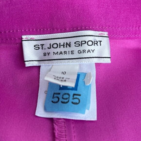 Vintage St. John Sport Pant Suit Womens Sz L Y2K Career Polished Bold Feminine - Picture 16 of 16